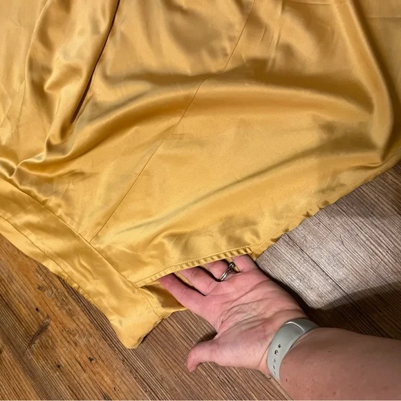Golden Yellow satin tea length torrid skirt - Picture 8 of 8